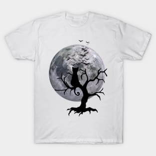 Halloween Cat | Moon | Horror Unisex T-Shirt